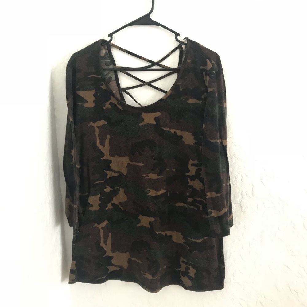Camo crossback shirt